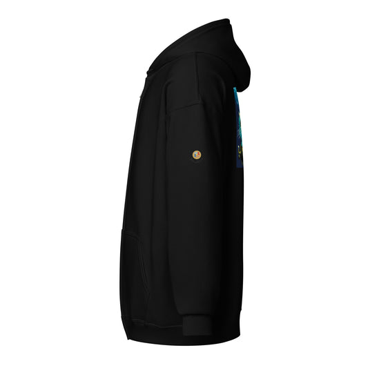 Submarine Cat Unisex heavy blend zip hoodie design