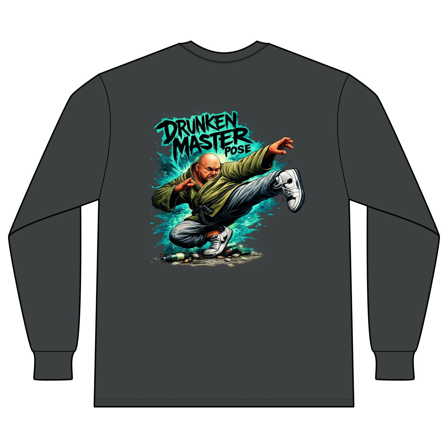 Drunken Master Pose Long Sleeve T-Shirt