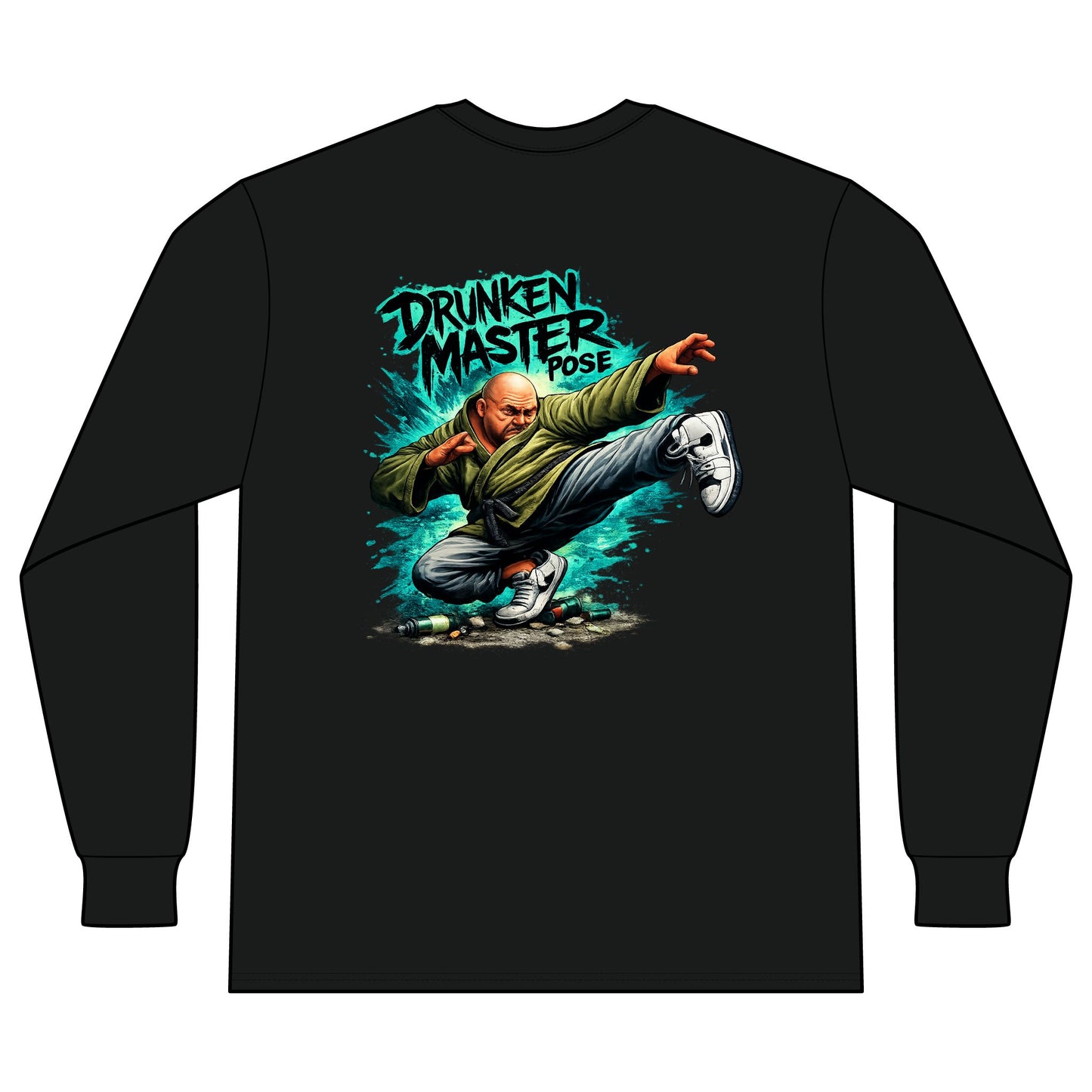Drunken Master Pose Long Sleeve T-Shirt