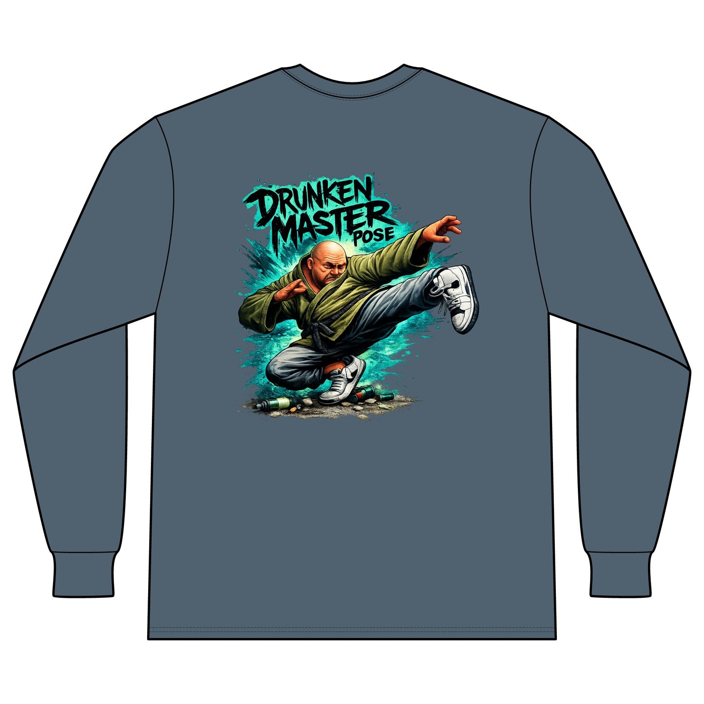 Drunken Master Pose Long Sleeve T-Shirt