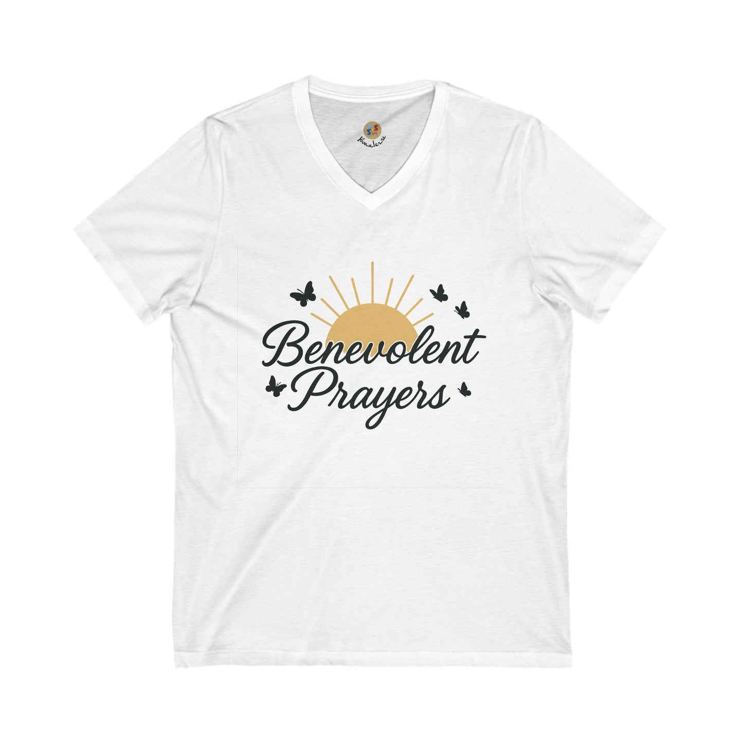 Benevolent Prayers™ Rise in Light Women’s V-Neck Tee