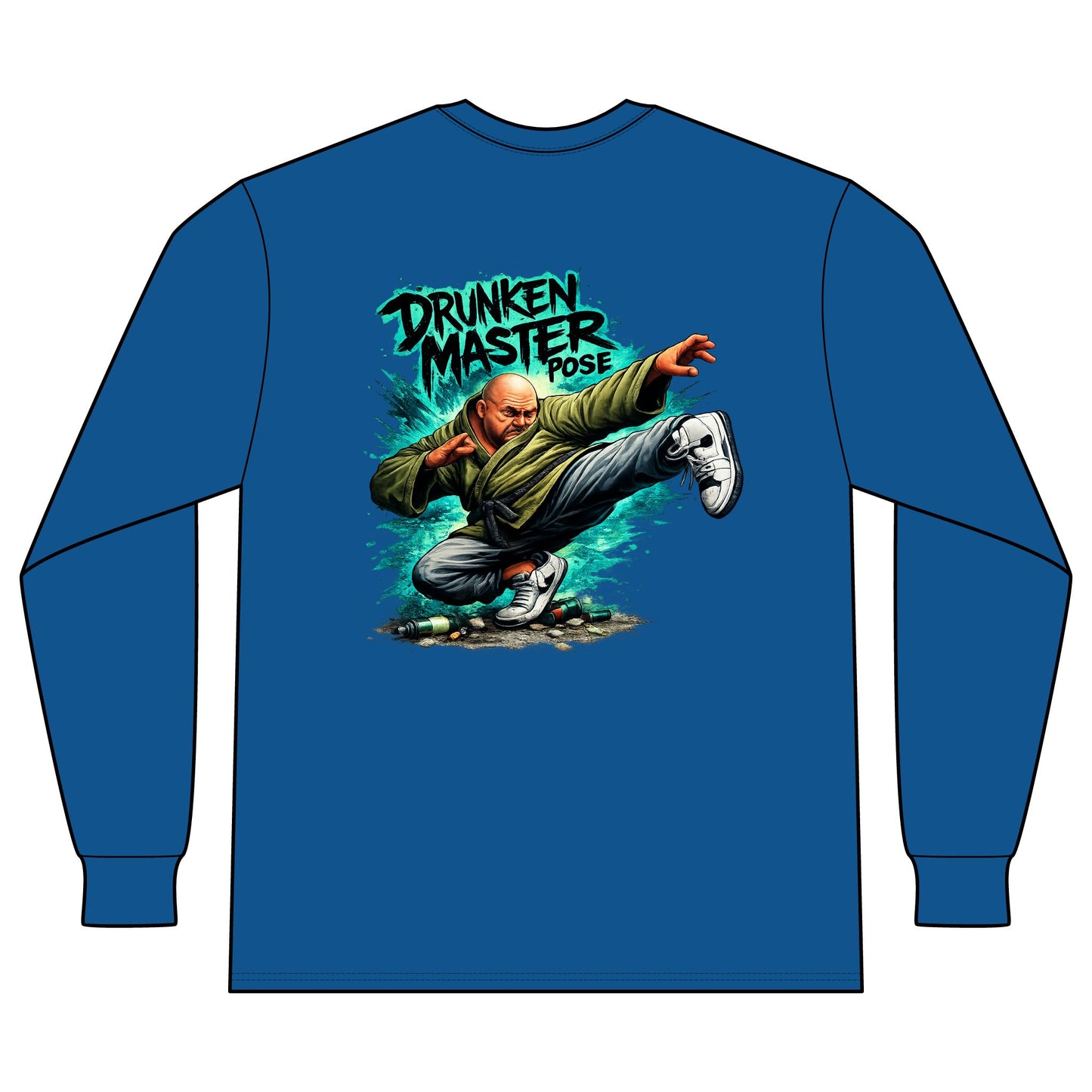 Drunken Master Pose Long Sleeve T-Shirt