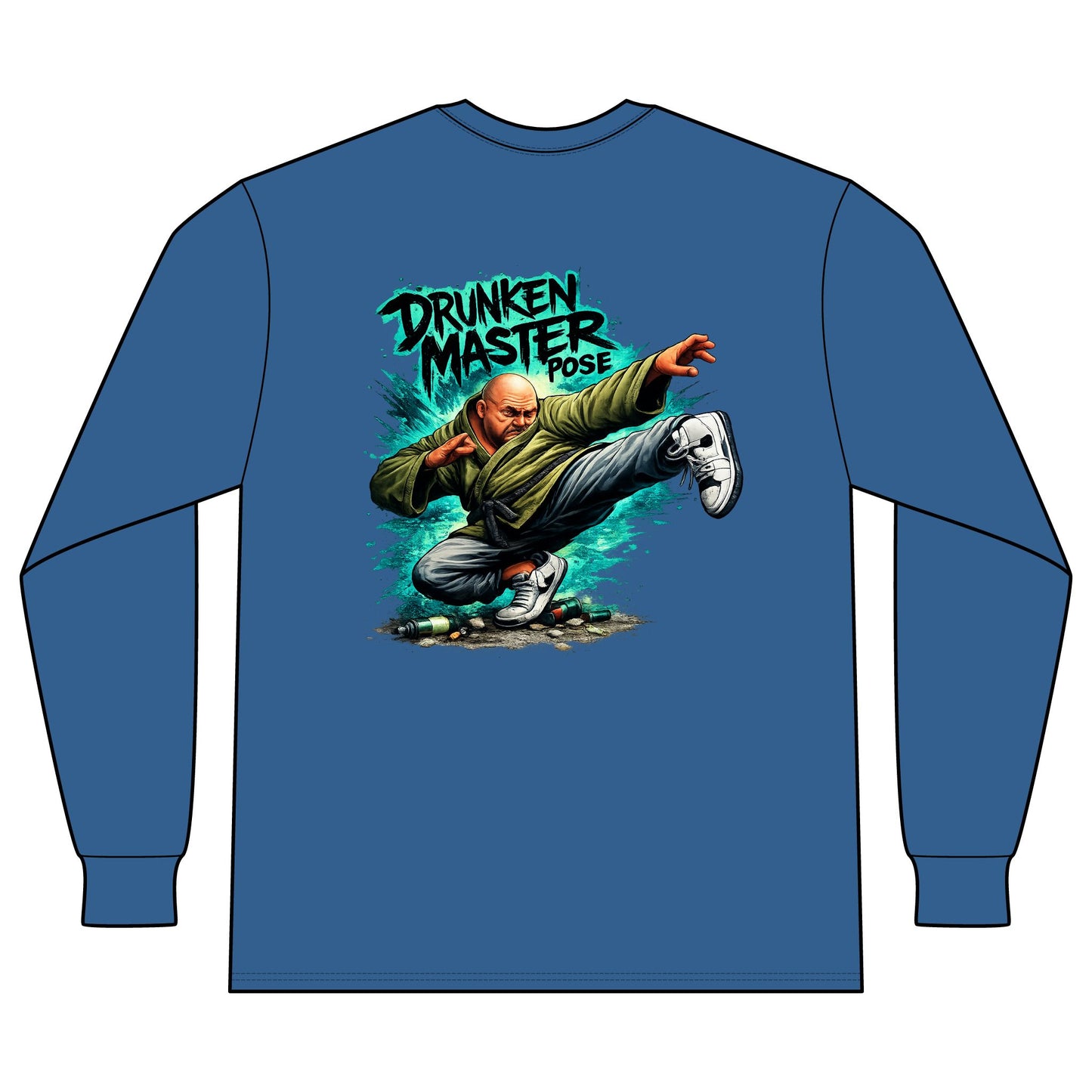 Drunken Master Pose Long Sleeve T-Shirt