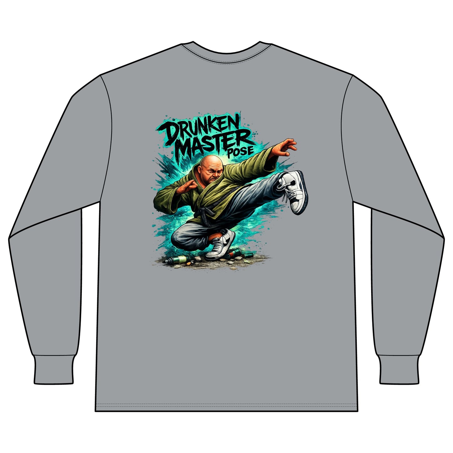 Drunken Master Pose Long Sleeve T-Shirt
