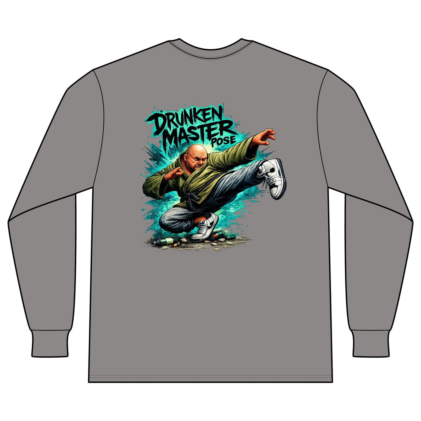Drunken Master Pose Long Sleeve T-Shirt