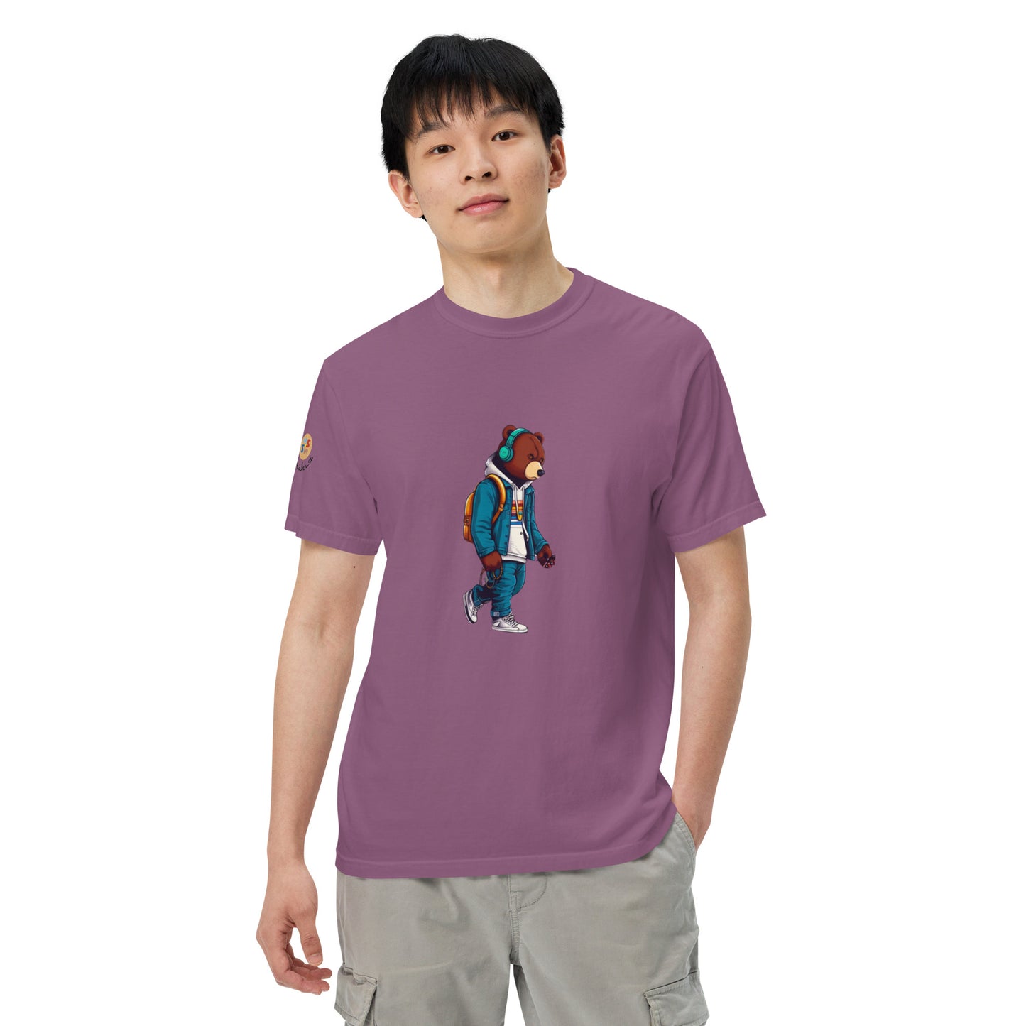 Bear in the city Unisex garment-dyed heavyweight t-shirt LIMITED Edition design