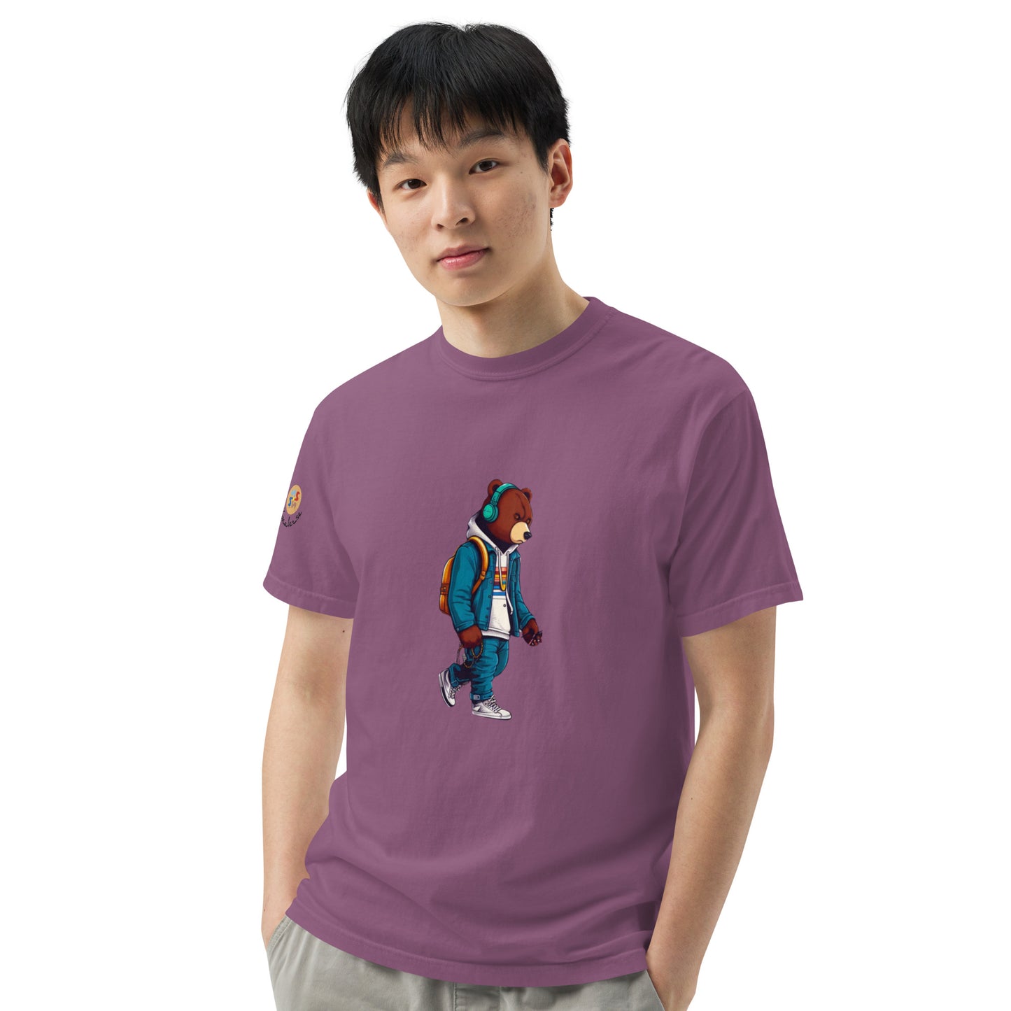 Bear in the city Unisex garment-dyed heavyweight t-shirt LIMITED Edition design