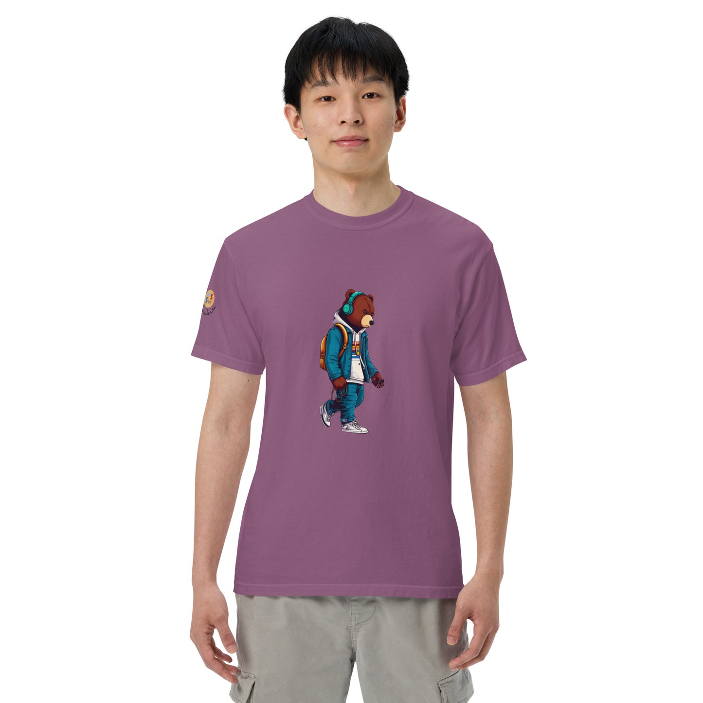 Bear in the city Unisex garment-dyed heavyweight t-shirt LIMITED Edition design