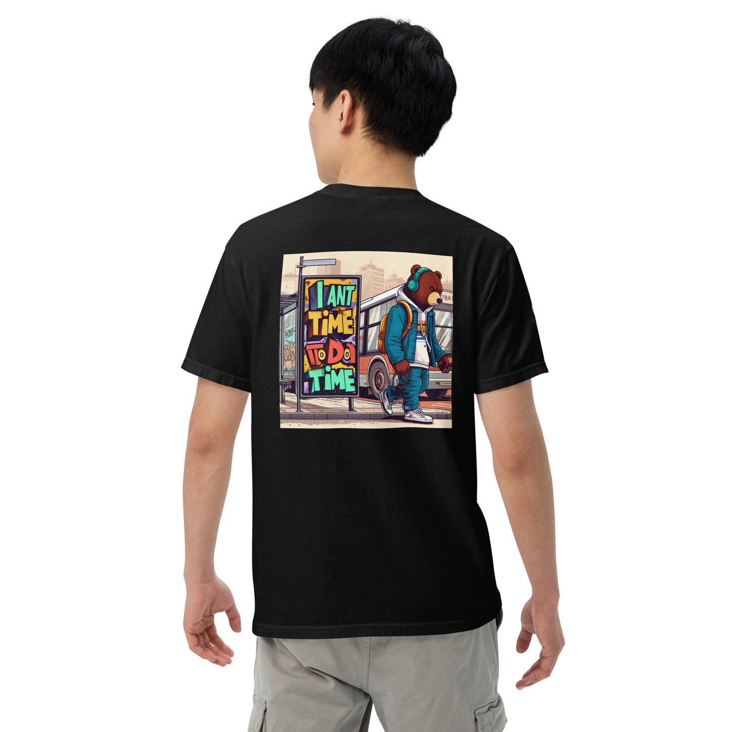 Bear in the city Unisex garment-dyed heavyweight t-shirt LIMITED Edition design