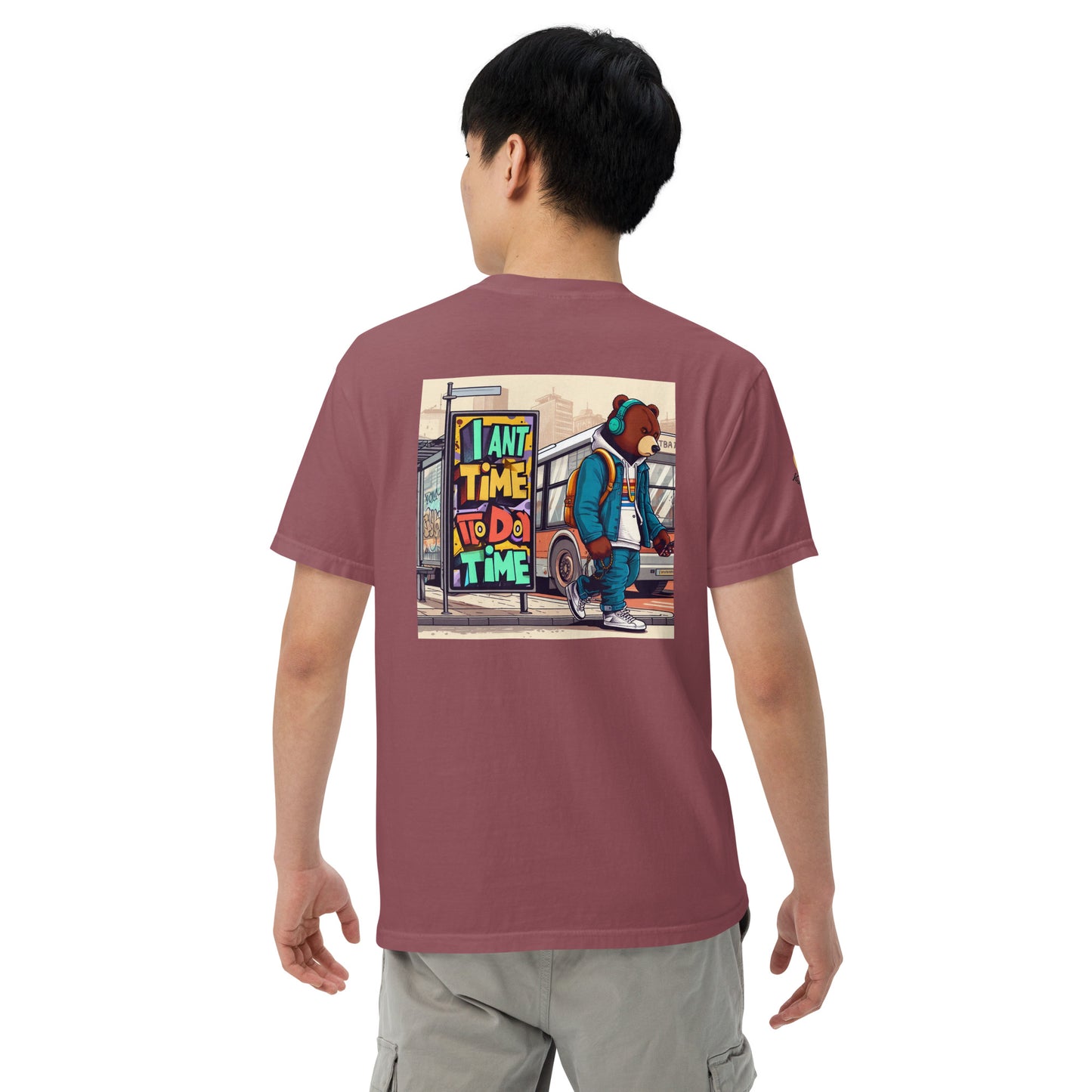 Bear in the city Unisex garment-dyed heavyweight t-shirt LIMITED Edition design