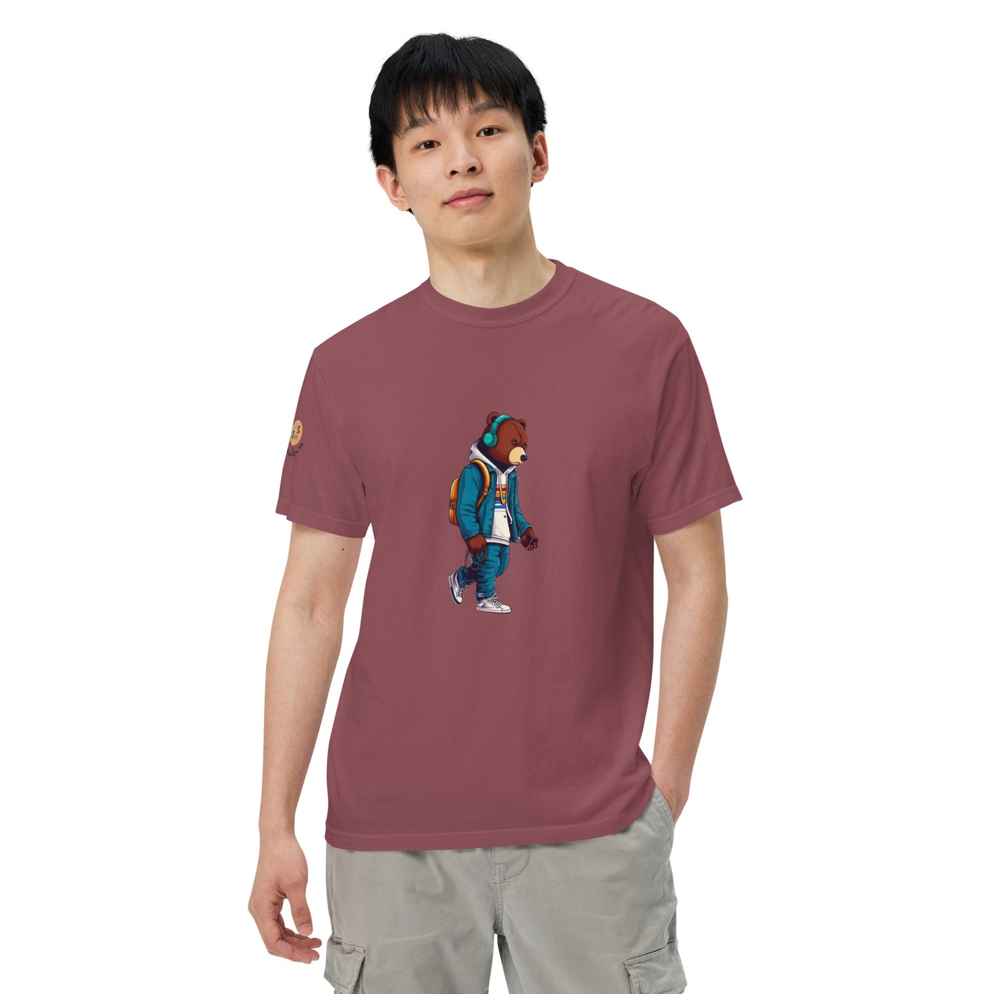 Bear in the city Unisex garment-dyed heavyweight t-shirt LIMITED Edition design