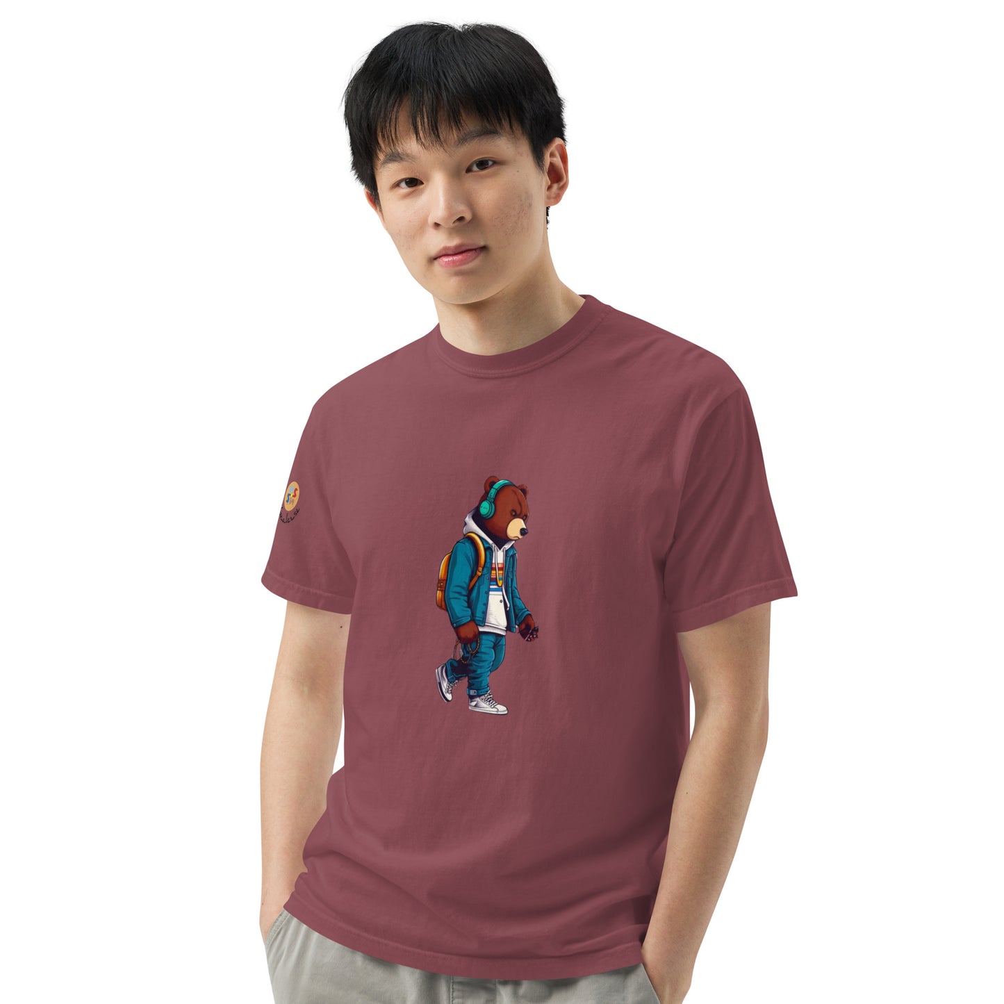 Bear in the city Unisex garment-dyed heavyweight t-shirt LIMITED Edition design