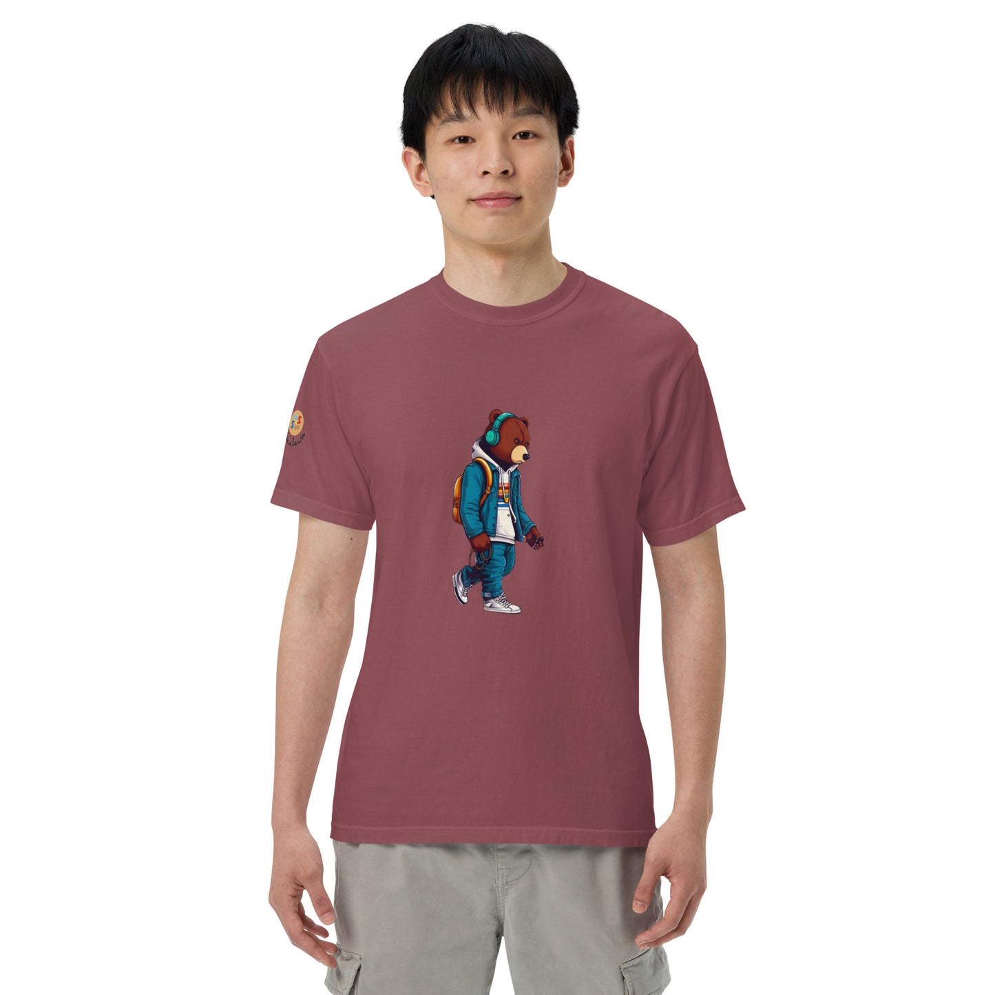 Bear in the city Unisex garment-dyed heavyweight t-shirt LIMITED Edition design