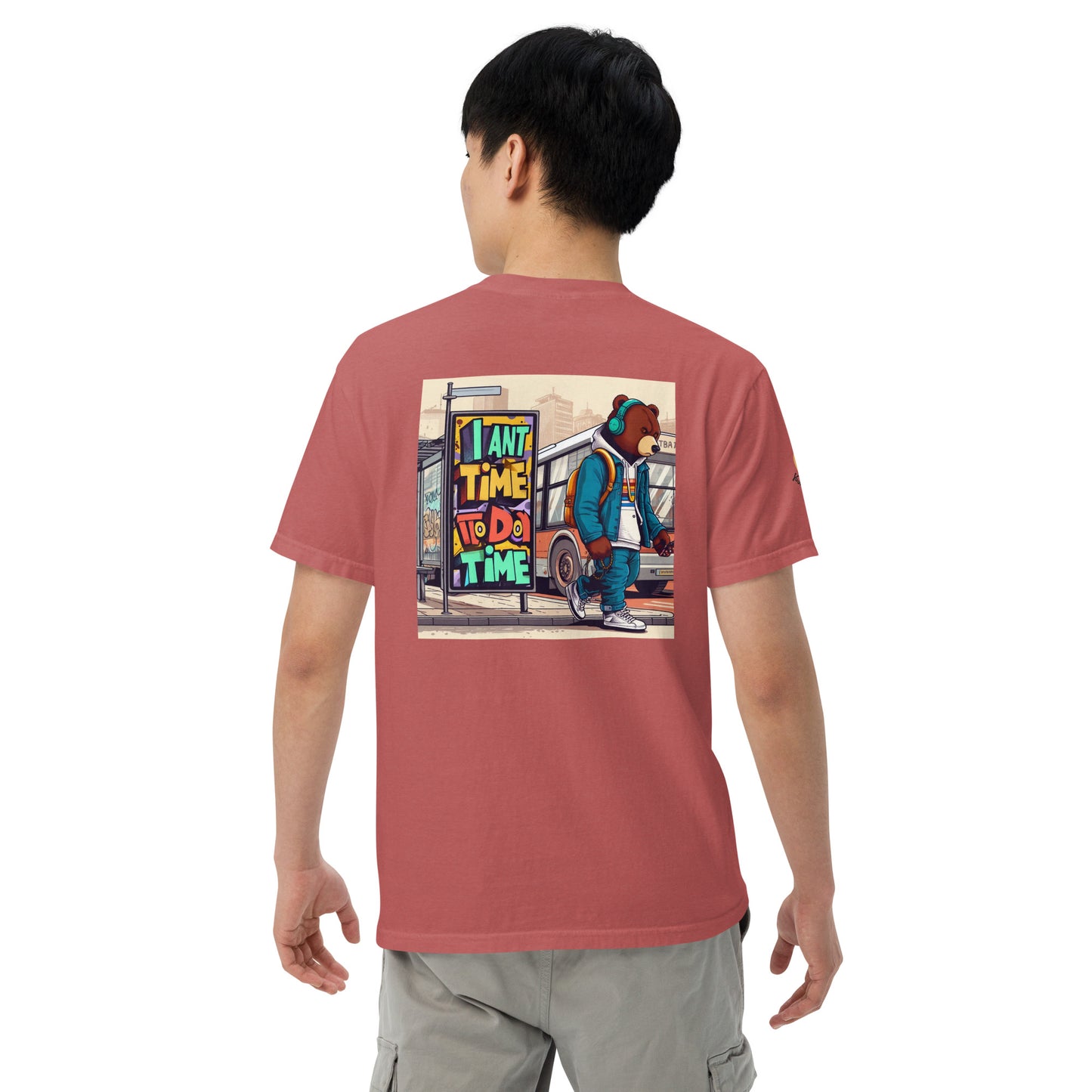 Bear in the city Unisex garment-dyed heavyweight t-shirt LIMITED Edition design
