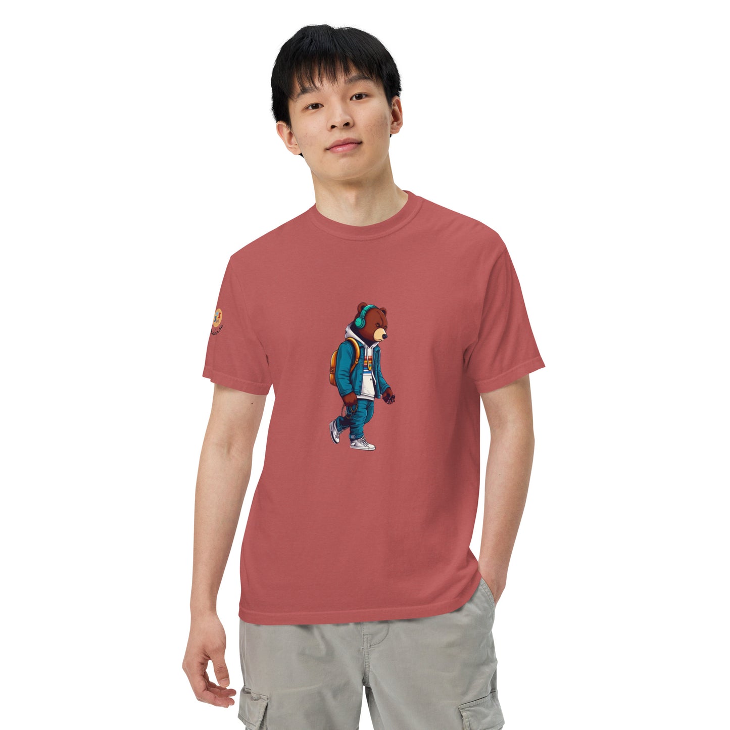 Bear in the city Unisex garment-dyed heavyweight t-shirt LIMITED Edition design