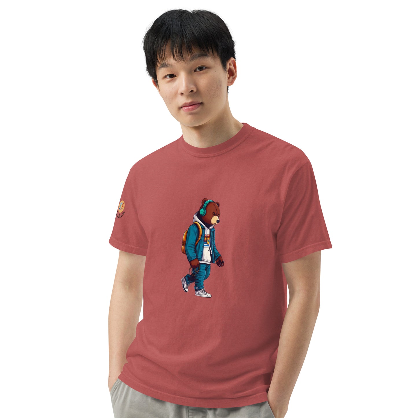 Bear in the city Unisex garment-dyed heavyweight t-shirt LIMITED Edition design