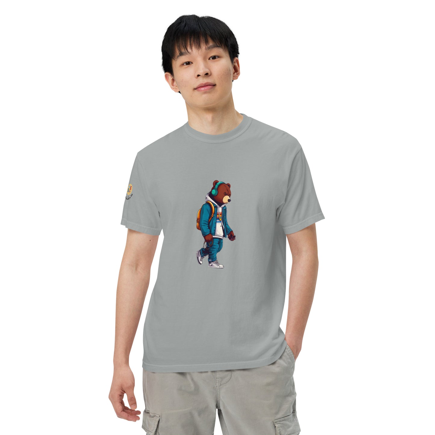 Bear in the city Unisex garment-dyed heavyweight t-shirt LIMITED Edition design
