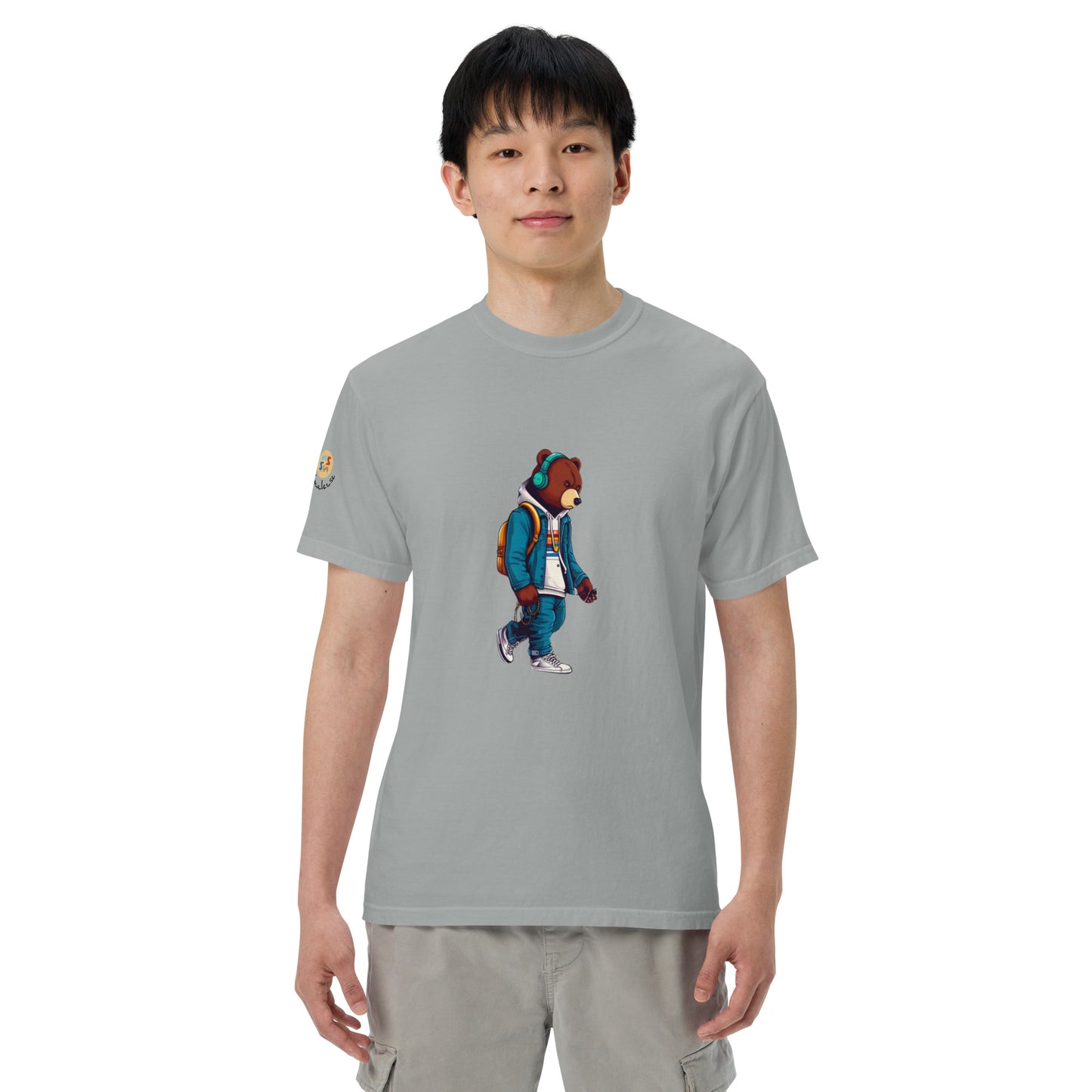 Bear in the city Unisex garment-dyed heavyweight t-shirt LIMITED Edition design