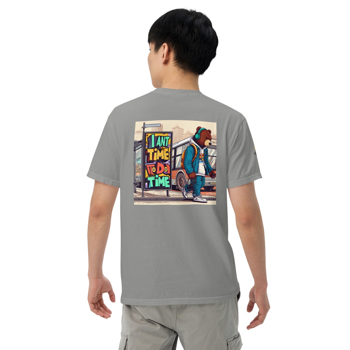 Bear in the city Unisex garment-dyed heavyweight t-shirt LIMITED Edition design