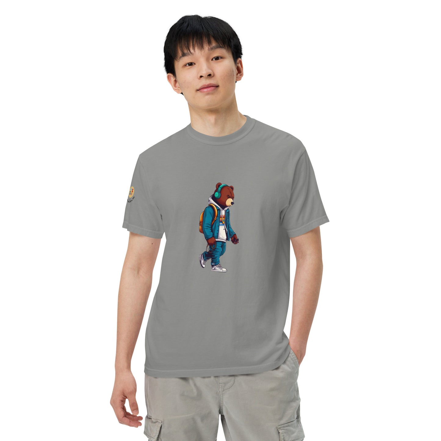 Bear in the city Unisex garment-dyed heavyweight t-shirt LIMITED Edition design