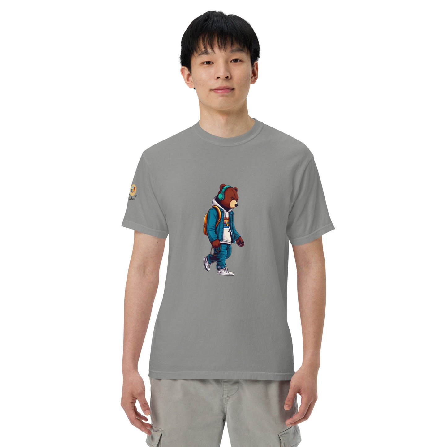 Bear in the city Unisex garment-dyed heavyweight t-shirt LIMITED Edition design