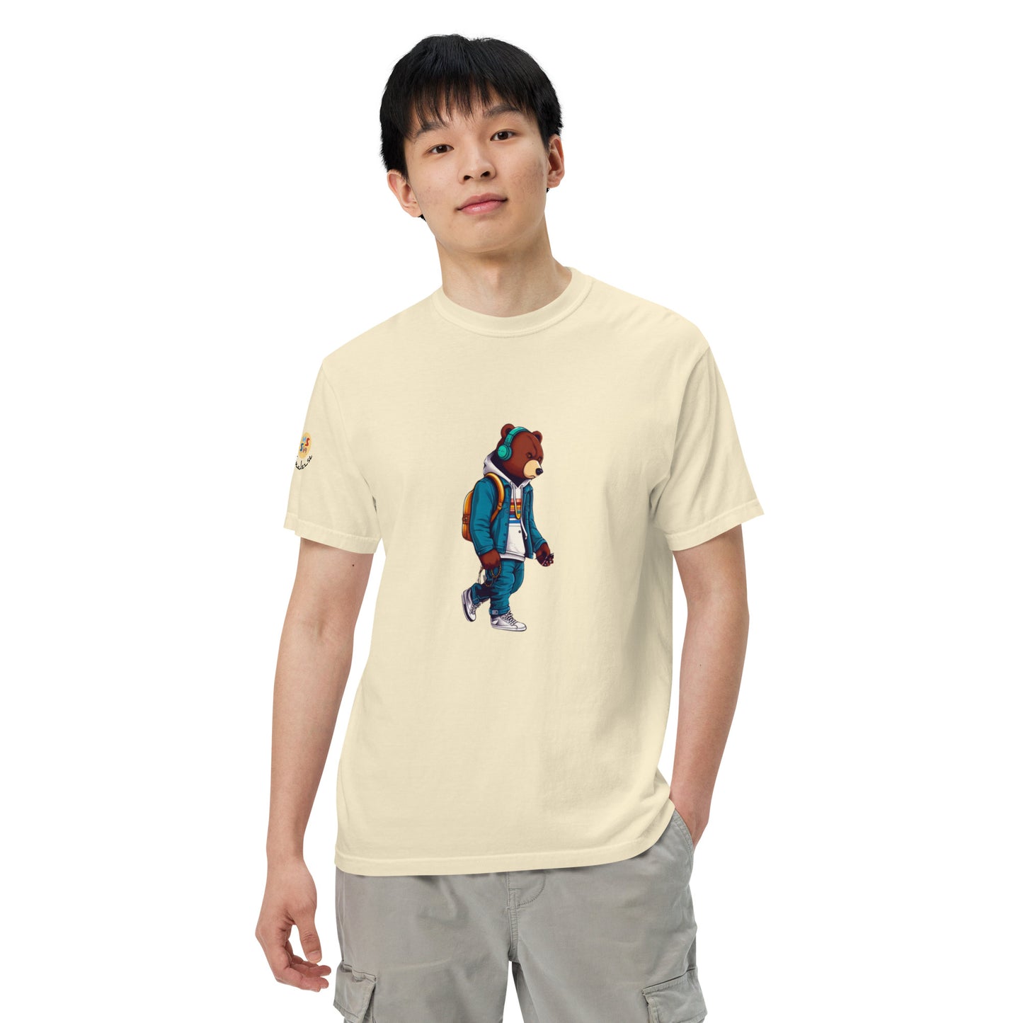 Bear in the city Unisex garment-dyed heavyweight t-shirt LIMITED Edition design