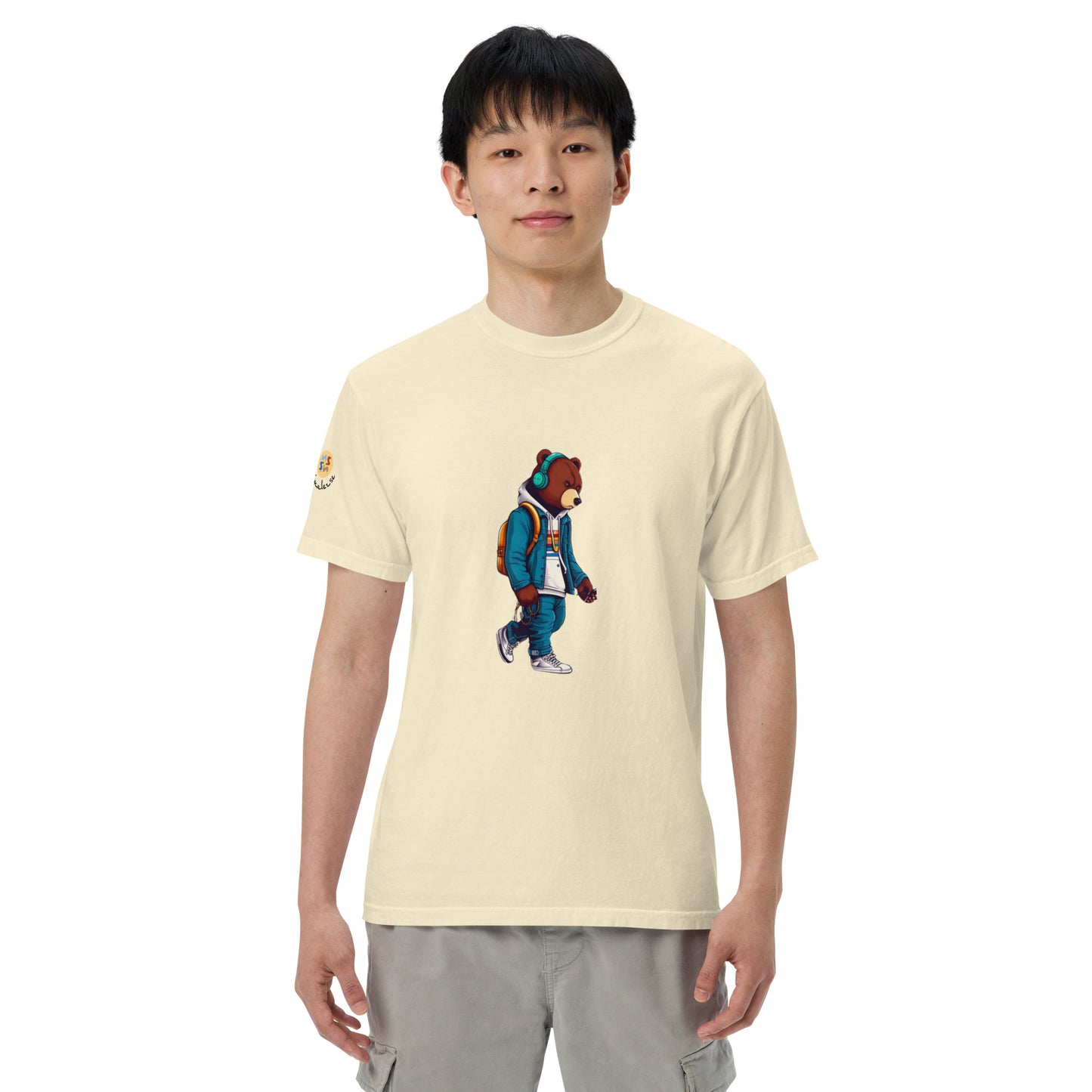 Bear in the city Unisex garment-dyed heavyweight t-shirt LIMITED Edition design