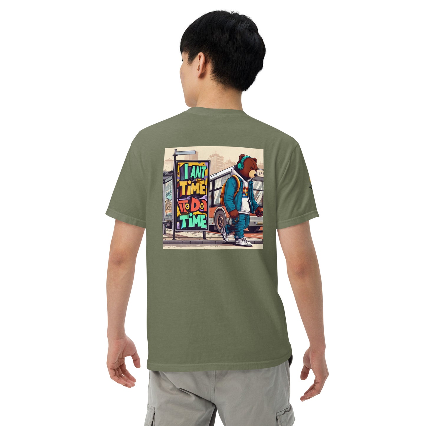 Bear in the city Unisex garment-dyed heavyweight t-shirt LIMITED Edition design