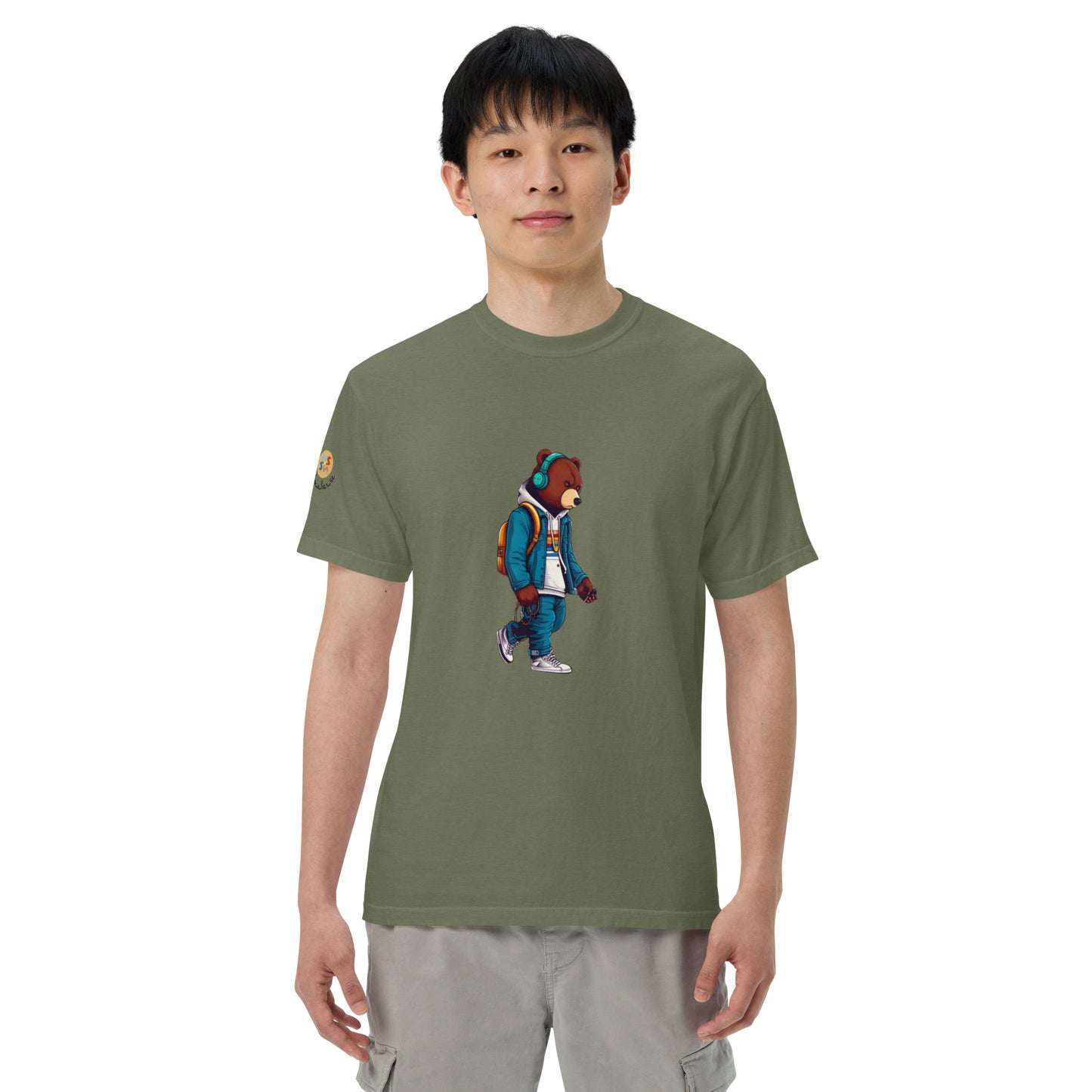 Bear in the city Unisex garment-dyed heavyweight t-shirt LIMITED Edition design