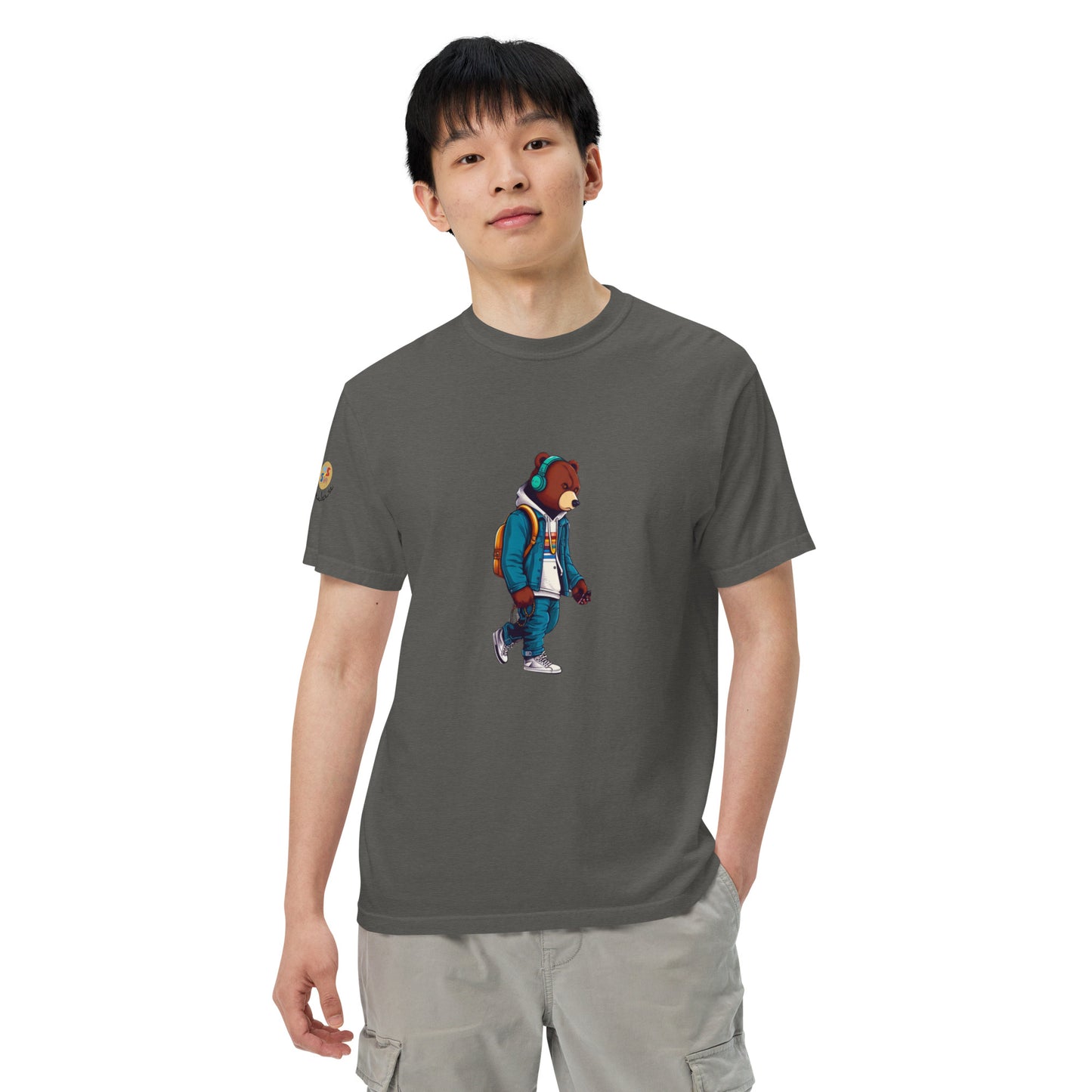 Bear in the city Unisex garment-dyed heavyweight t-shirt LIMITED Edition design