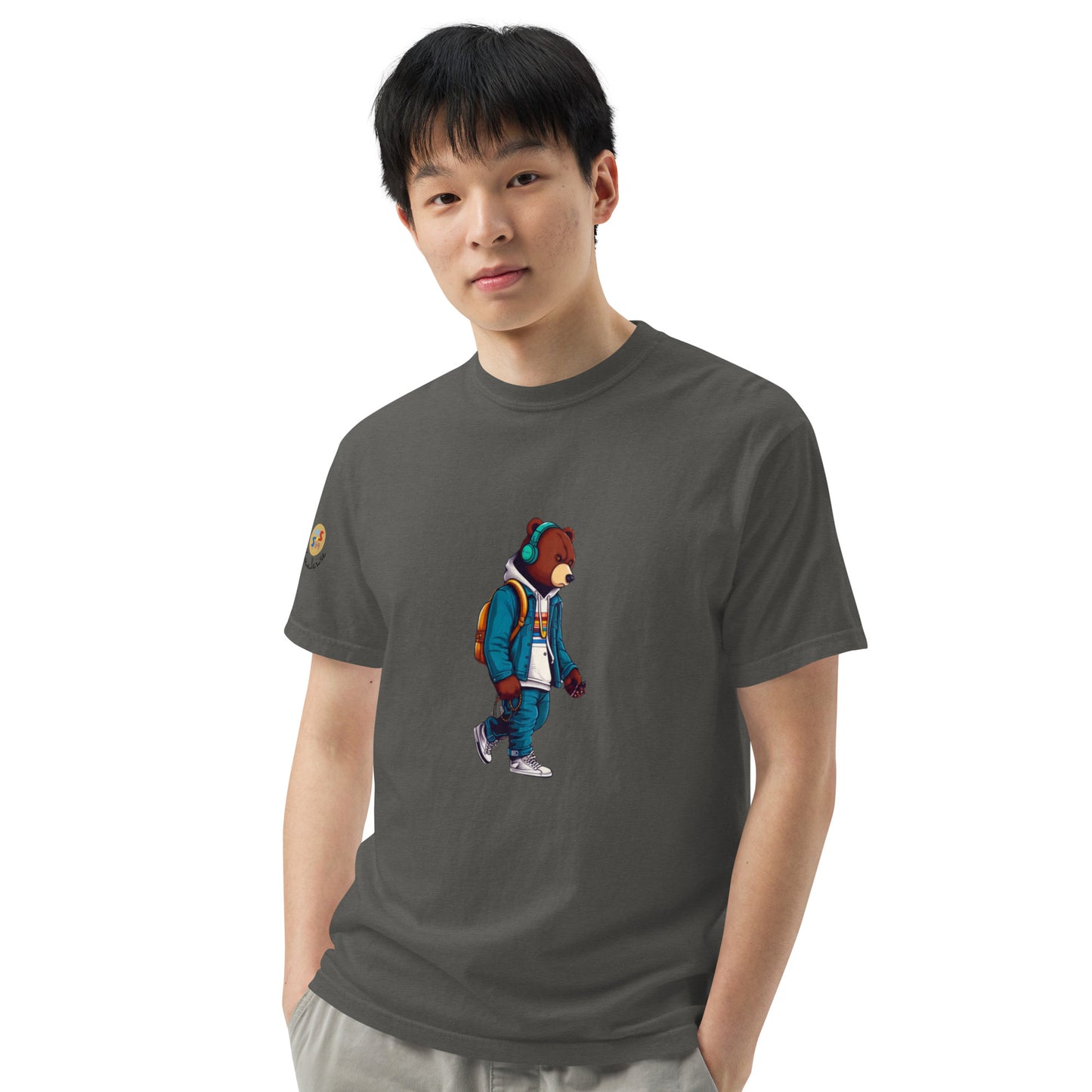 Bear in the city Unisex garment-dyed heavyweight t-shirt LIMITED Edition design