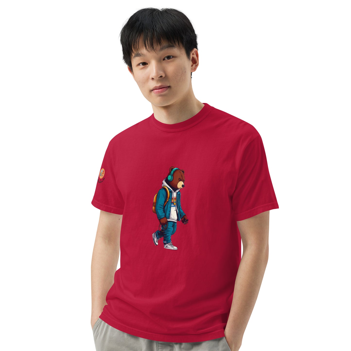Bear in the city Unisex garment-dyed heavyweight t-shirt LIMITED Edition design