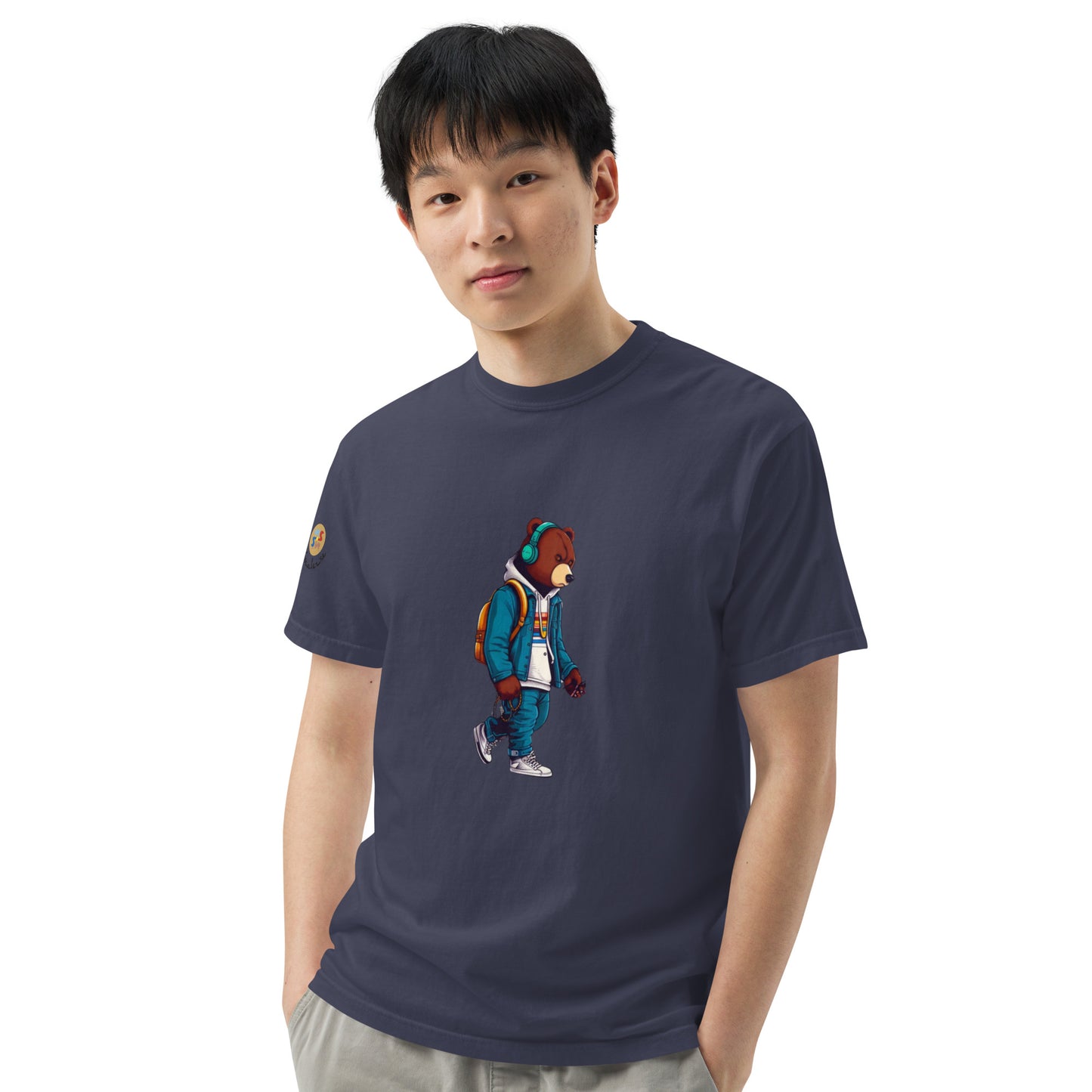 Bear in the city Unisex garment-dyed heavyweight t-shirt LIMITED Edition design