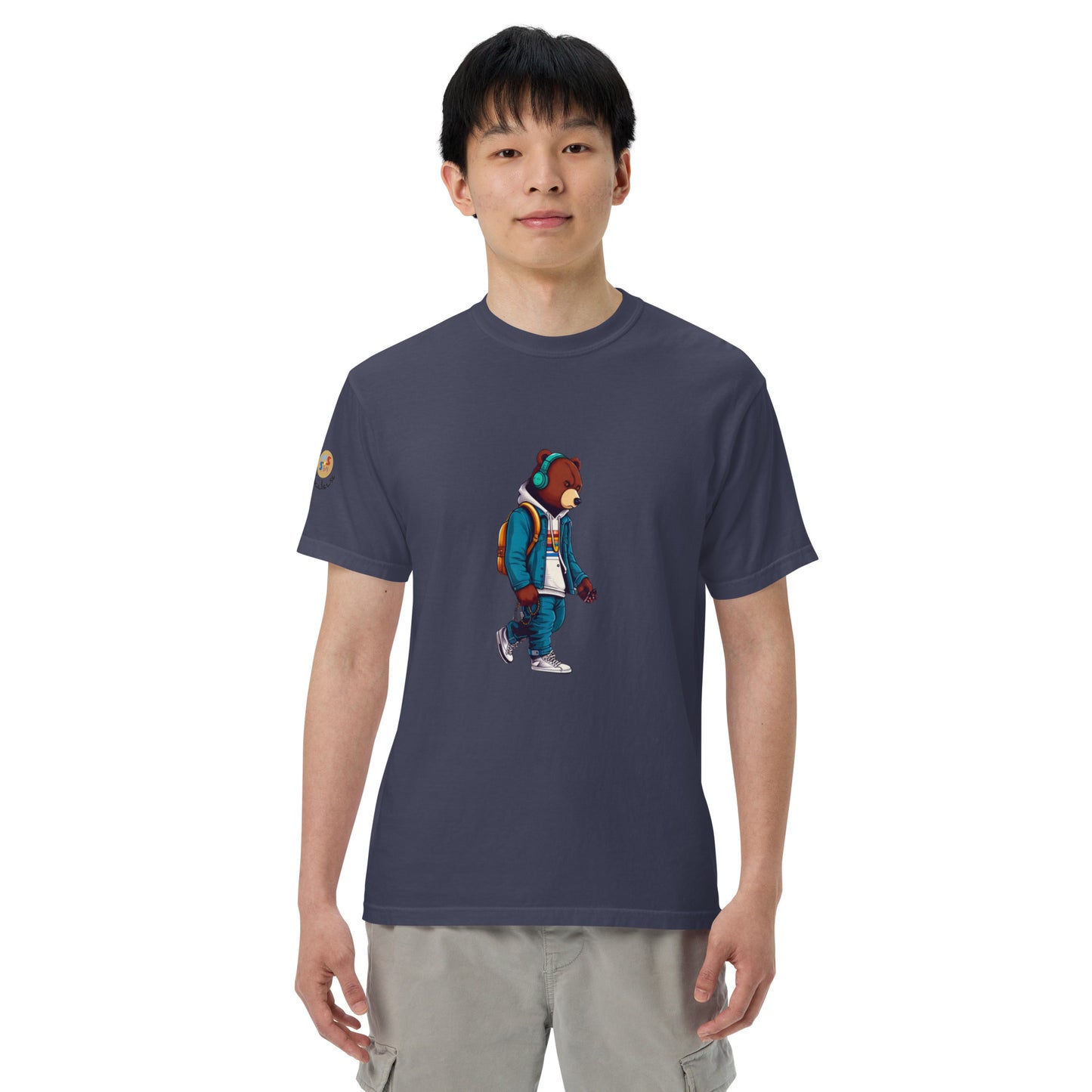Bear in the city Unisex garment-dyed heavyweight t-shirt LIMITED Edition design
