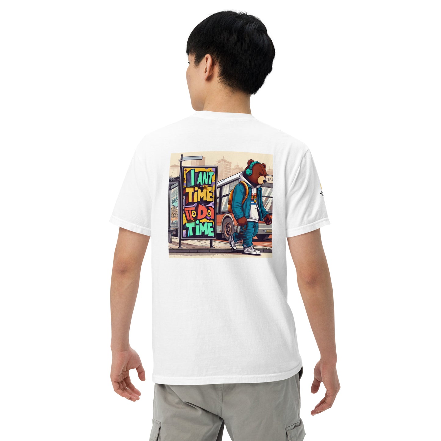 Bear in the city Unisex garment-dyed heavyweight t-shirt LIMITED Edition design