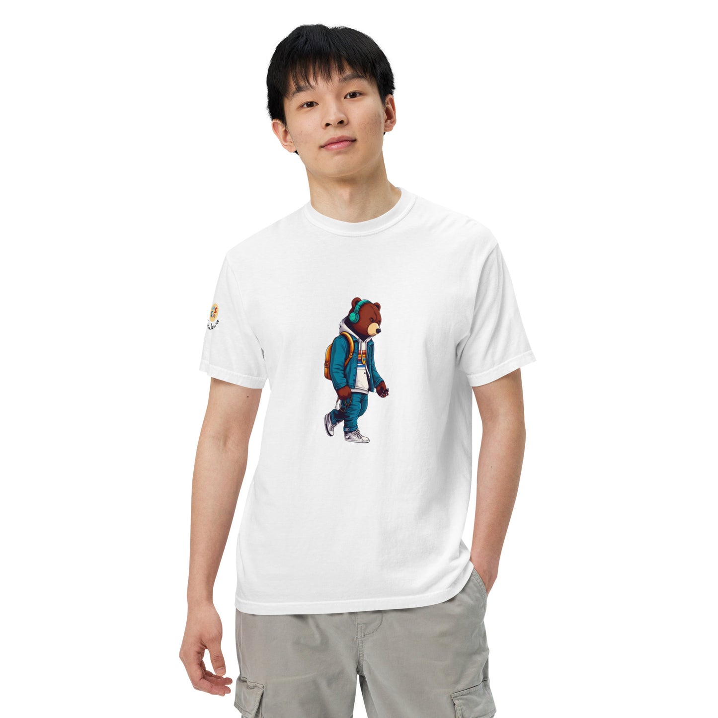 Bear in the city Unisex garment-dyed heavyweight t-shirt LIMITED Edition design