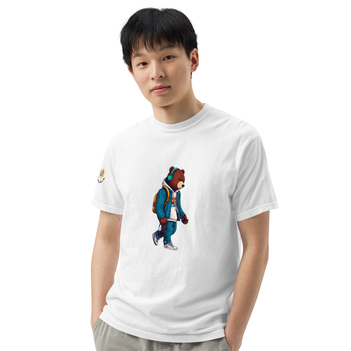 Bear in the city Unisex garment-dyed heavyweight t-shirt LIMITED Edition design