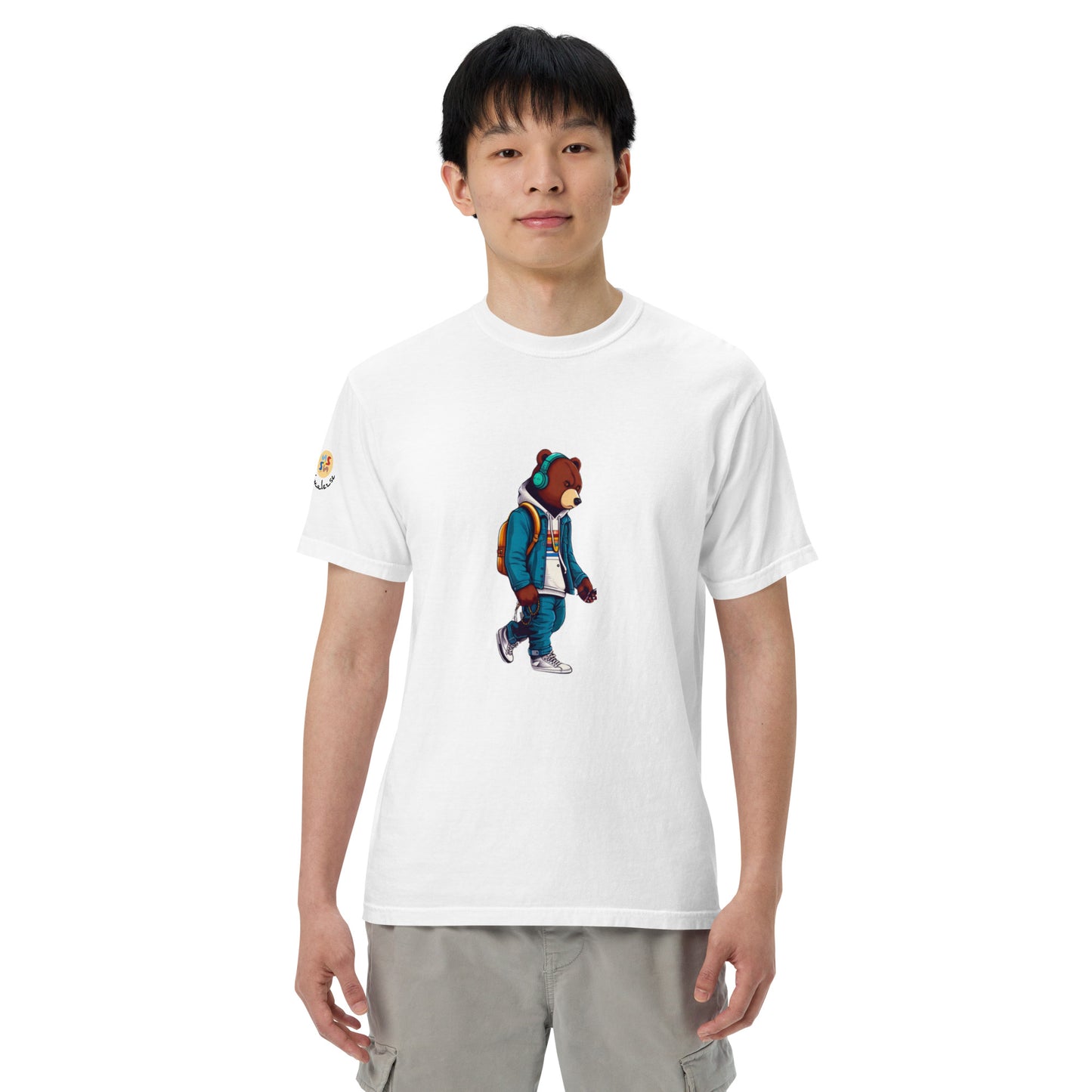 Bear in the city Unisex garment-dyed heavyweight t-shirt LIMITED Edition design