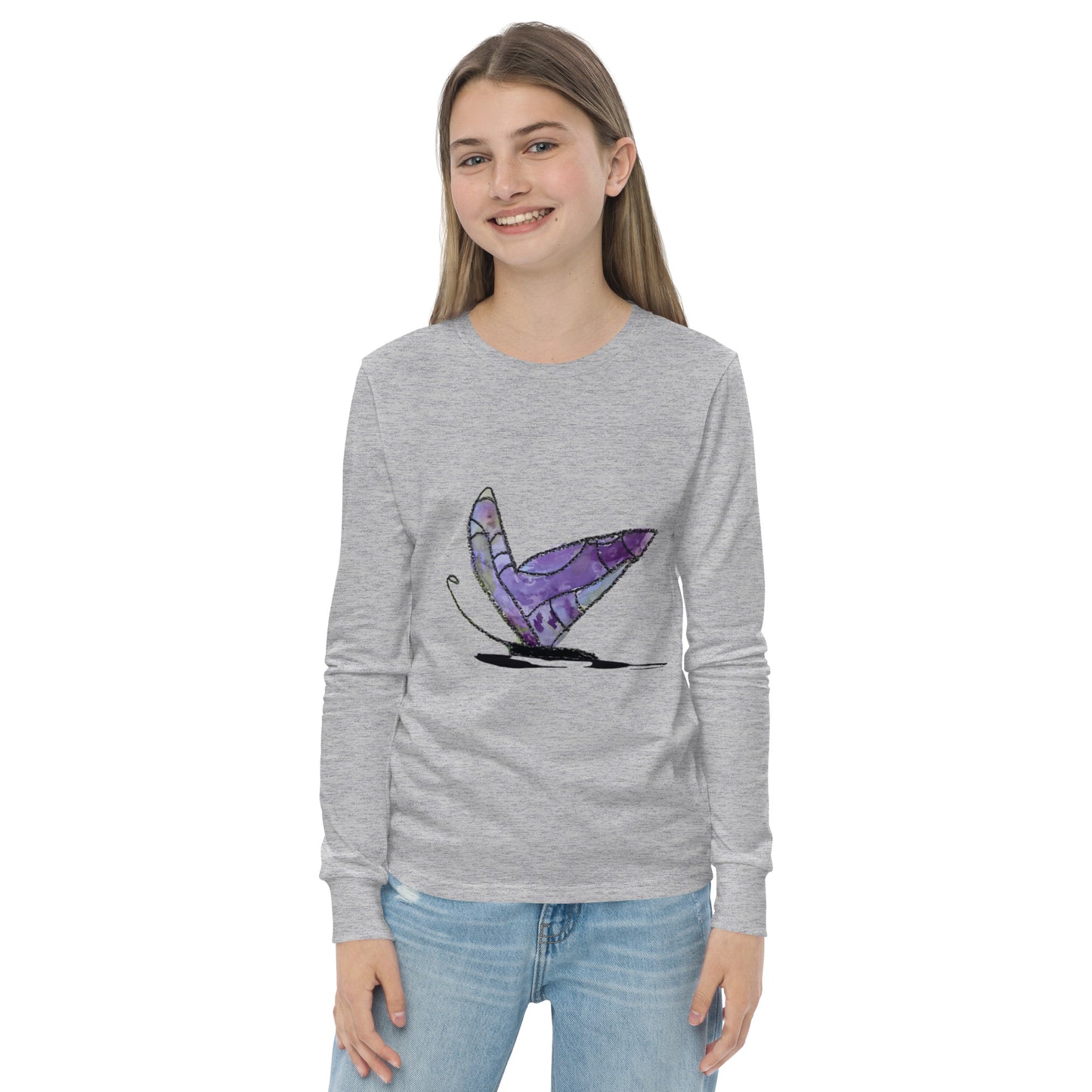 Fancy Butterfly  long sleeve tee design