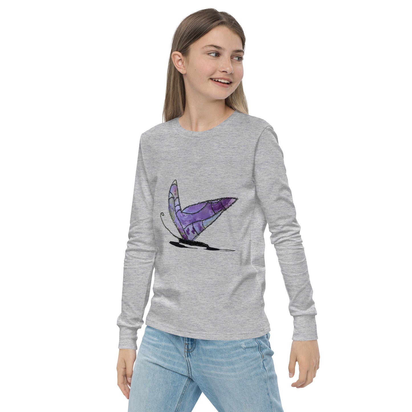 Fancy Butterfly  long sleeve tee design