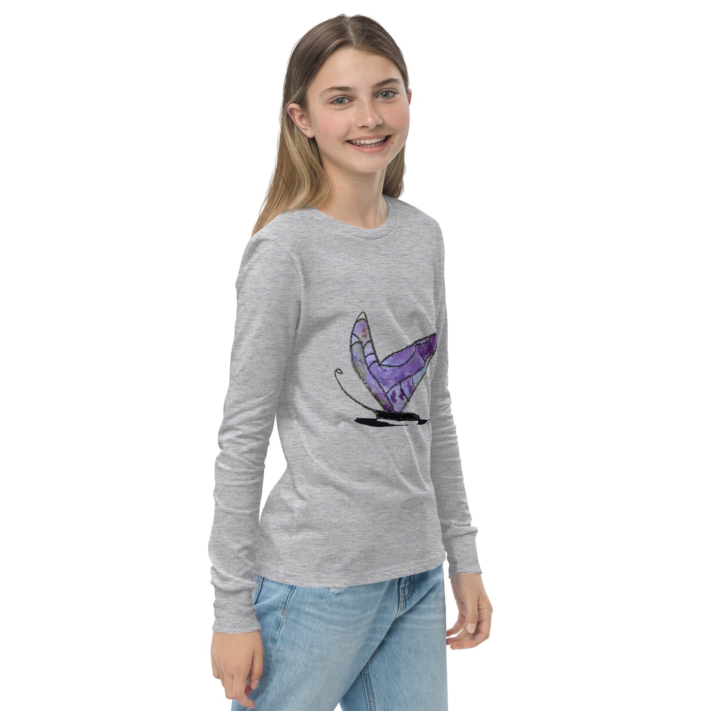 Fancy Butterfly  long sleeve tee design