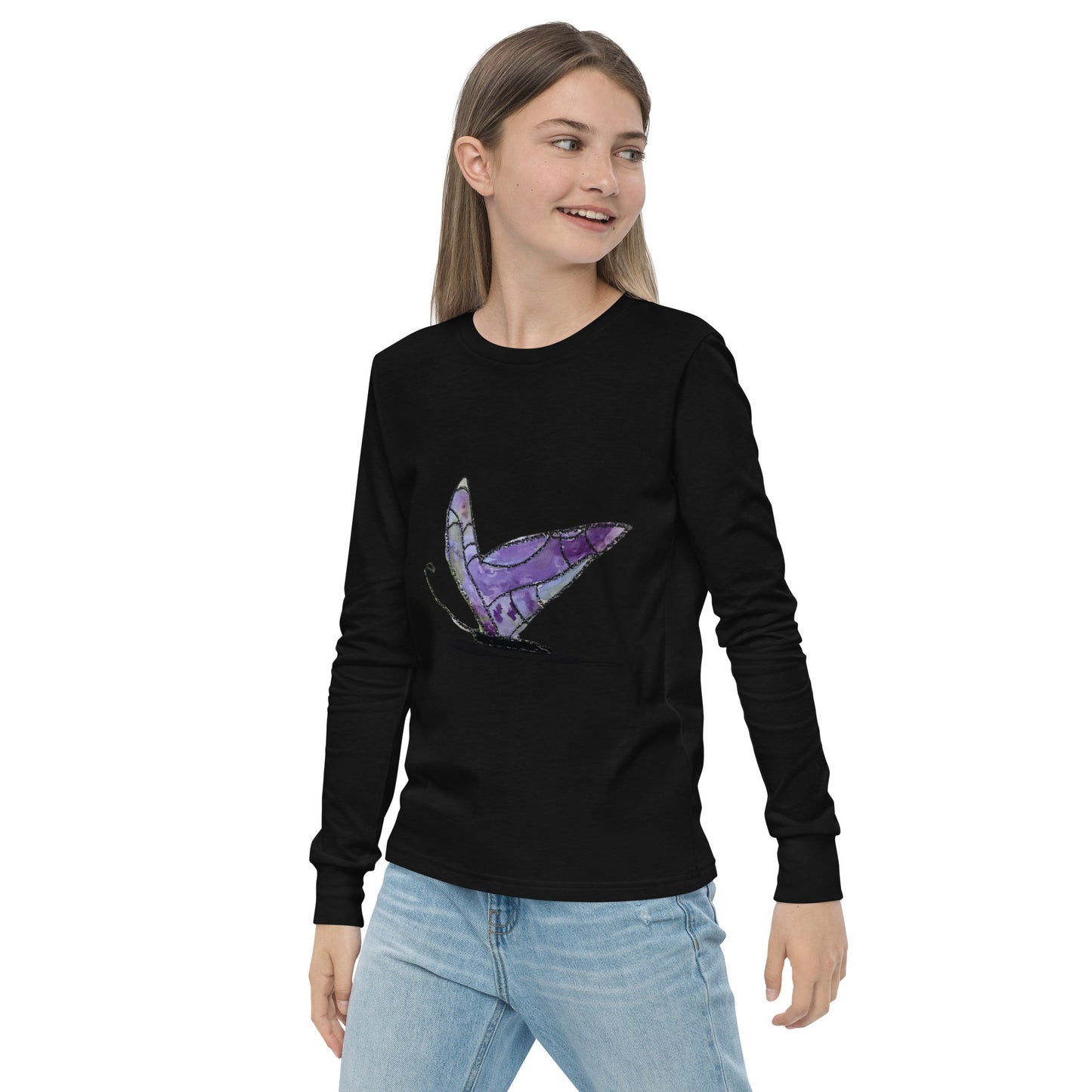 Fancy Butterfly  long sleeve tee design
