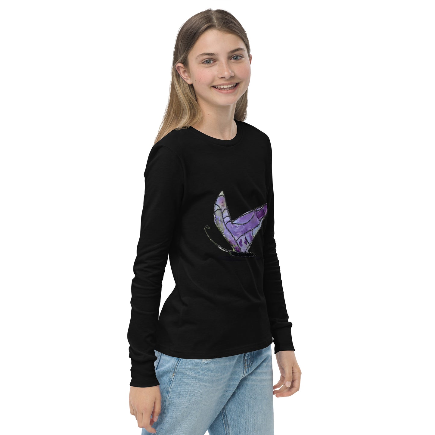 Fancy Butterfly  long sleeve tee design