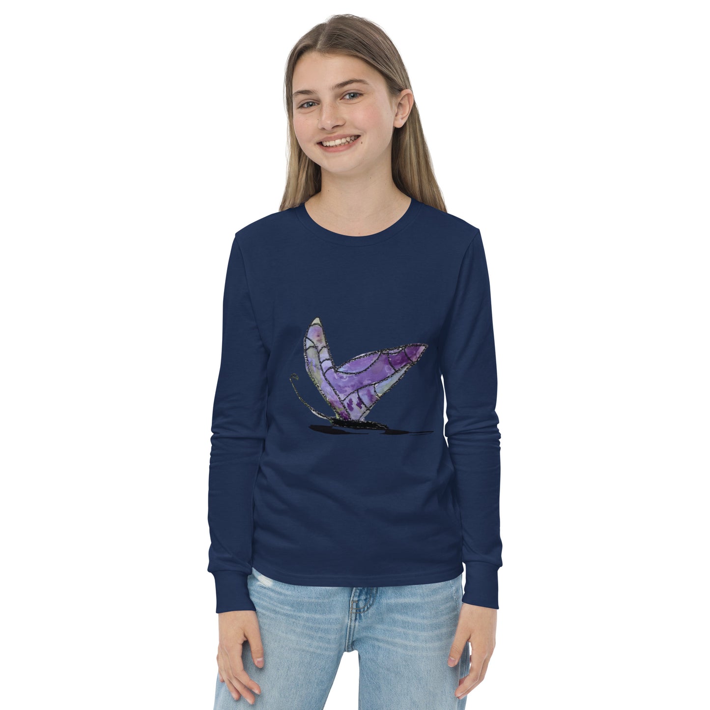 Fancy Butterfly  long sleeve tee design