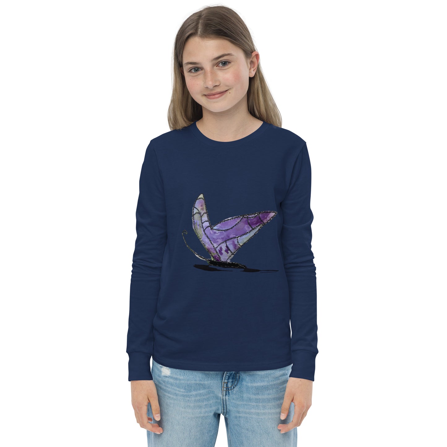 Fancy Butterfly  long sleeve tee design