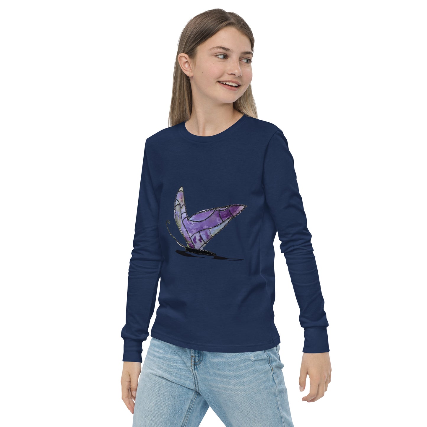 Fancy Butterfly  long sleeve tee design