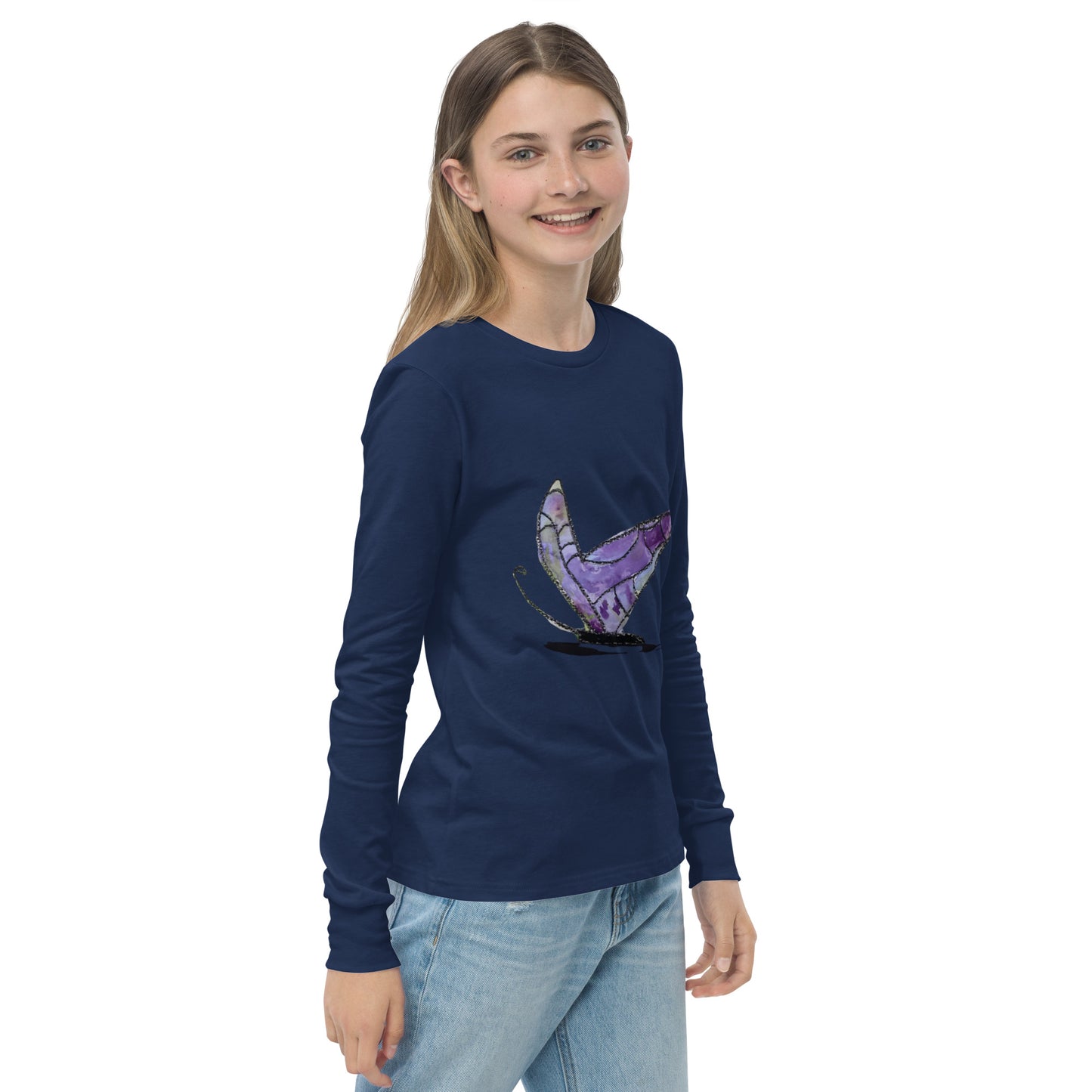 Fancy Butterfly  long sleeve tee design