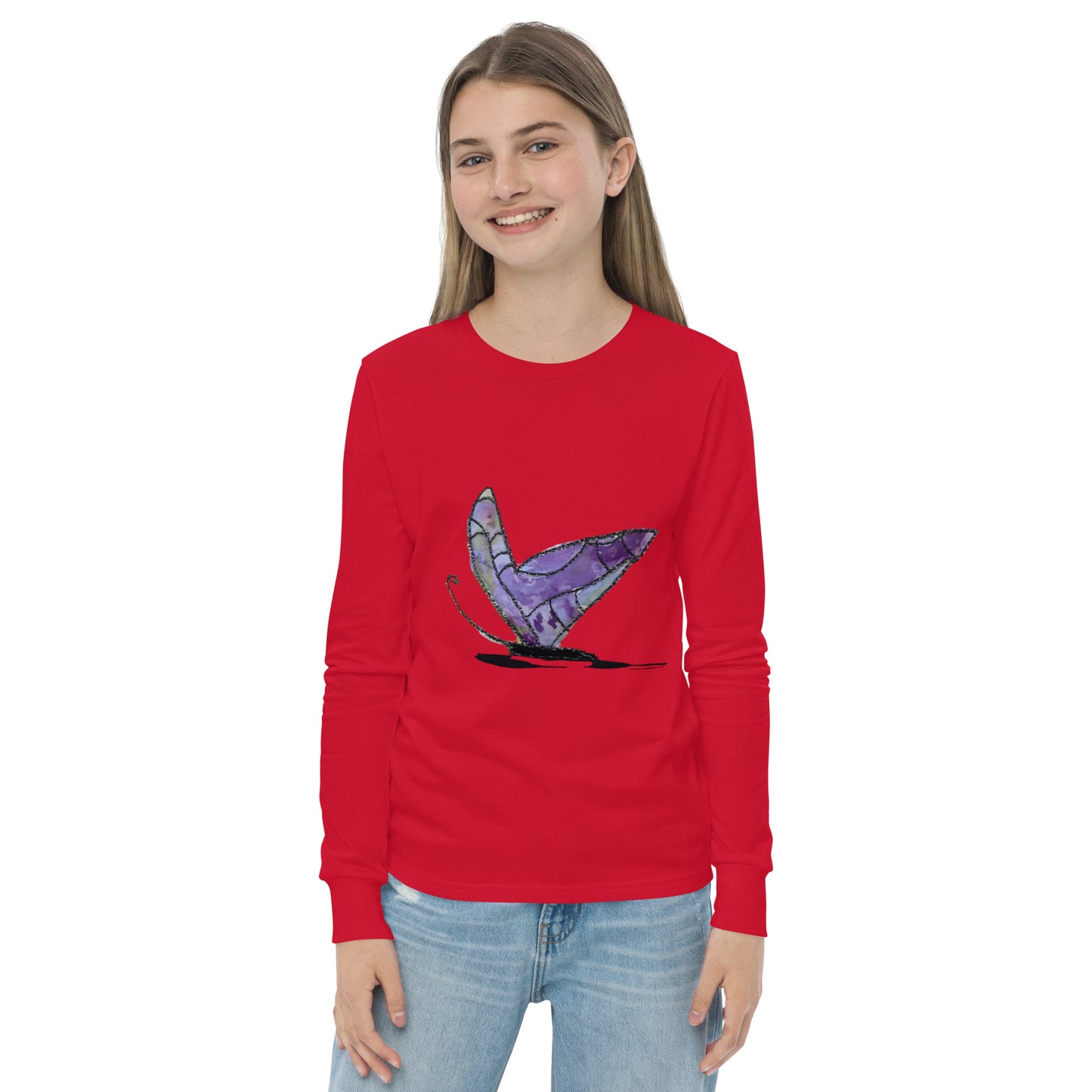 Fancy Butterfly  long sleeve tee design