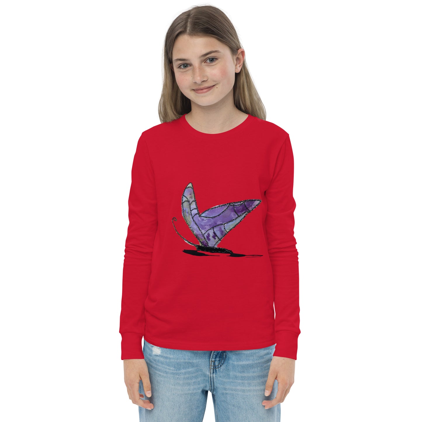 Fancy Butterfly  long sleeve tee design
