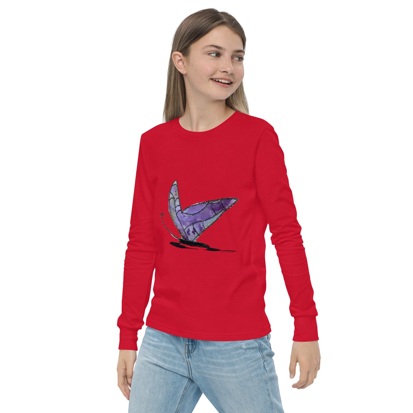 Fancy Butterfly  long sleeve tee design
